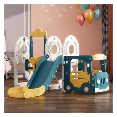 (C) 3-in-1 Toddler Swing and Slide Set Kids Climber Playset