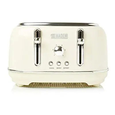 Haden Highclere Toaster - Electric Stainless-Steel Toaster with Reheat and Defrost Functions, Fo