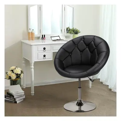 Modern Bar Stool Round Tufted Back Bar Chair