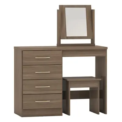 Nevada Drawer Dressing Table Set Rustic Oak Effect