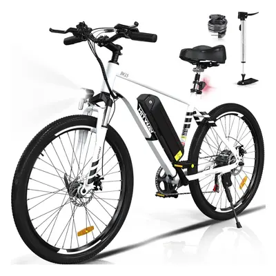 (White) HITWAY Electric Bike,26" Ebikes, 90KM Hybrid Bike