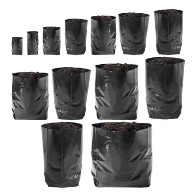 (10 Litre, 100) Reusable Poly Pots | Polythene Seed Starting Nursery Hadopots/Grow Bags | Variou