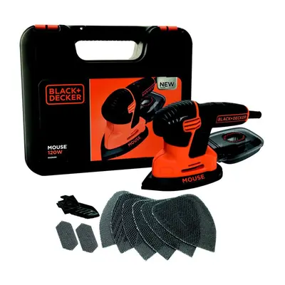 Black & Decker 120W Next Generation MouseÃÂÃÂ® Sander With Kitbox and Accessories [KA2500K-GB