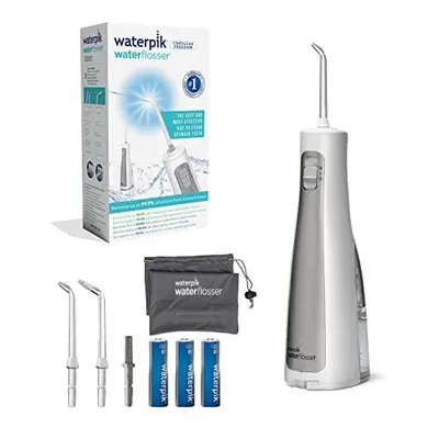 Waterpik Cordless Freedom Water Flosser, Portable and Waterproof Battery Powered Dental Plaque R