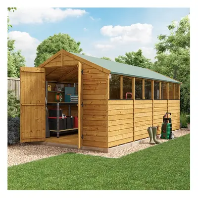 (12x8, Windowed) BillyOh Keeper Overlap Apex Shed