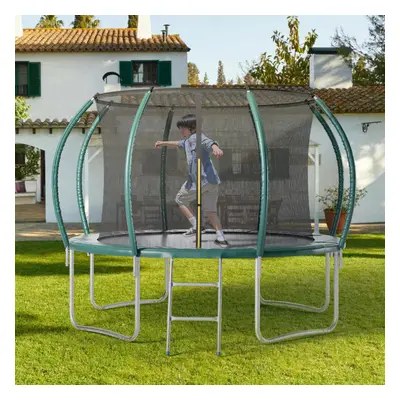 12FT Outdoor Enclosure Trampoline with Ladder