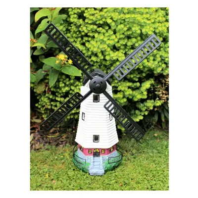 SOLAR POWER WINDMILL LED GARDEN LIGHT HOUSE DECORATION ORNAMENT