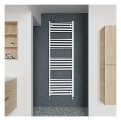 (Straight, 1800x600mm) Warmehaus Heated Towel Rail White Bathroom Ladder Style Radiator Central 