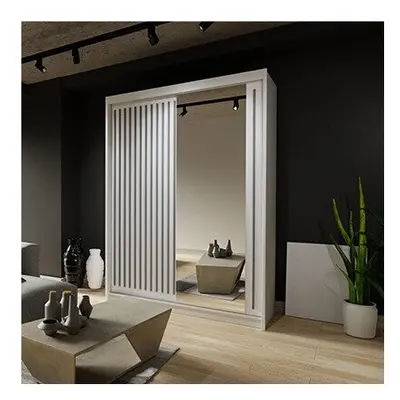 (White, 150cm) MN FURNITURE Royal Style Sliding Door Wardrobe