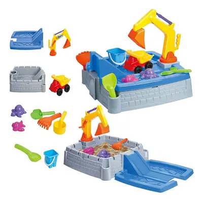 The Magic Toy Shop in Kids Sand Box Water Table Outdoor Garden Play Set Truck Crane Sandpit Toy