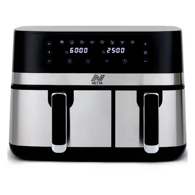 NETTA 9L Dual-Basket Air Fryer with Digital Smart Programmes