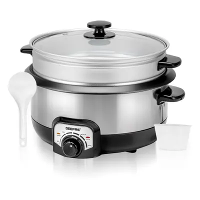 Geepas in Multicooker 3L Rice Cooker Steamer Non Stick Inner Pot- 1200W