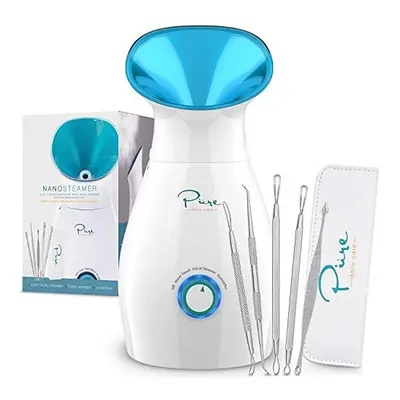 NanoSteamer Large 3-in-1 Nano Ionic Facial Steamer with Precise Temp Control - Min Steam Time - 