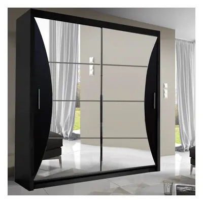 (Black , cm ) MN FURNITURE California Stylish Sliding wardrobe