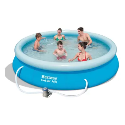 Inflatable Round Fast Set Swimming Pool- 10ft - 30.48cm - Blue - Bestway