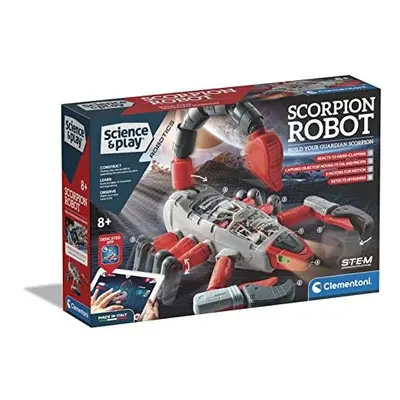 Clementoni Science & Play-Mecha Scorpion-Robot, Scientific, Building Set, Gift for Kids Age 8, S