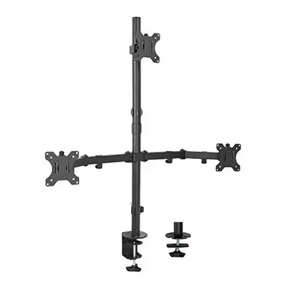 Triple LCD Monitor Desk Mount Stand Heavy Duty & Fully Adjustable Screens up to 27" ~ (by VIVO)