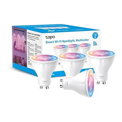 TP-Link Tapo Smart Wi-Fi Spotlight, Multicolour, White Tunable, GU10 Lamp Base, Remote Control, 