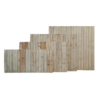 (Height 4ft (120cm) x Width 6ft (1828mm), Without Capping) Closeboard / Feather Edge Fence Panel