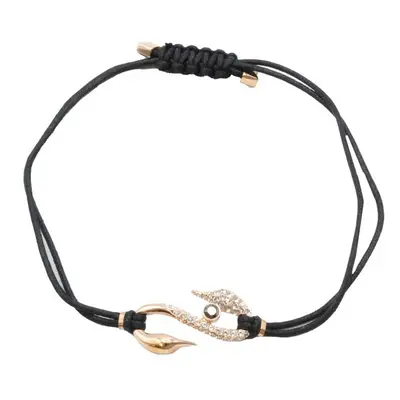 Swarovski Power Collection Black Cord Swan Bracelet