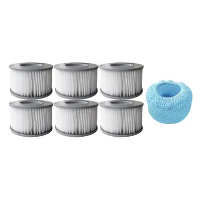 Mspa Pack of - Pleats Filter Cartridges with Mesh Cover Pool Spa Hot Tub Accessories