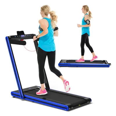 Folding Treadmill 2-in-1 Under Desk Running Machine With LED Display