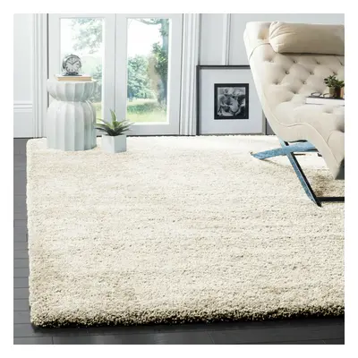 (CREAM, 160X230) Extra Large Thick Pile Shaggy Rugs Living Room Rug