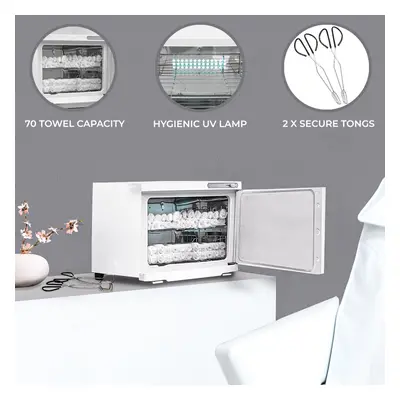 (Hot Towel Warmer White 23L Cabinet UV Steriliser Disinfection Facial Beauty Spa) Hot Towel Warm