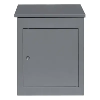 (Grey Anti-Theft Parcel Post Box ) Parcel Post Drop Box Steel Lockable Wall Mount