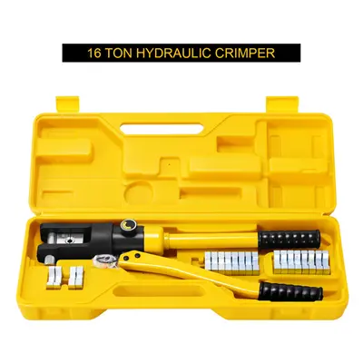 16 Ton Hydraulic Crimper Wire Battery Cable Lug Terminal Crimper