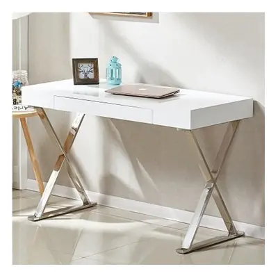 Mayline High Gloss Laptop Desk In White