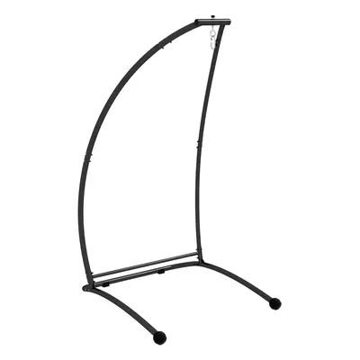 Outsunny Hammock Chair Stand with Metal Frame C Shape Hammock Stand Only, Black