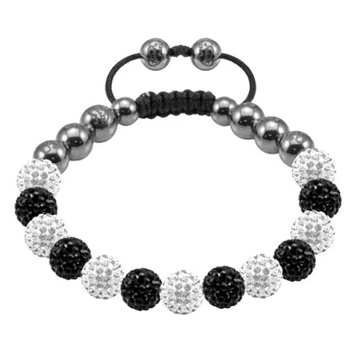 Tresor Paris White and Black Crystal Bracelet