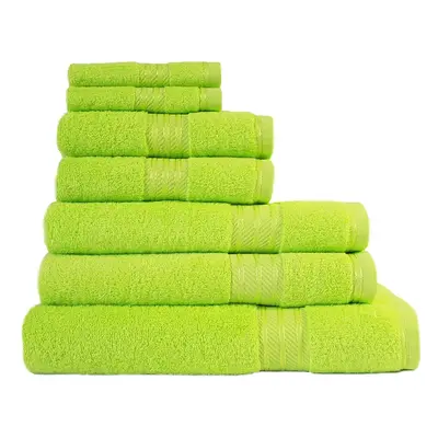 (Lime Green) Supreme Piece Towel Set for Bathroom GSM Luxury Cotton