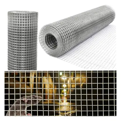 915mm x 30m Galvanised Welded Wire Mesh Roll Poultry Netting for Chicken Rabbits Run Small Anima