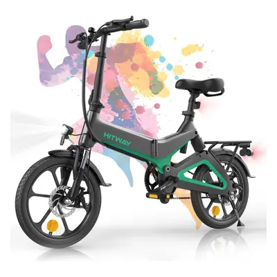 HITWAY E-bike Electric Bike 16" Fold Bike, Off-Road MT Bike CityBike