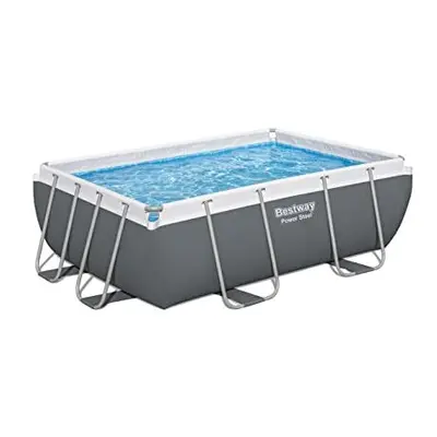 Bestway Power Steel Rectangular Swimming Pool, Litres, Grey, 2.82 x 1.96 x cm