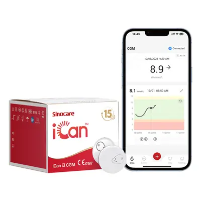 Sinocare iCan Continuous Glucose Monitor, with APP, Sensor Ã1