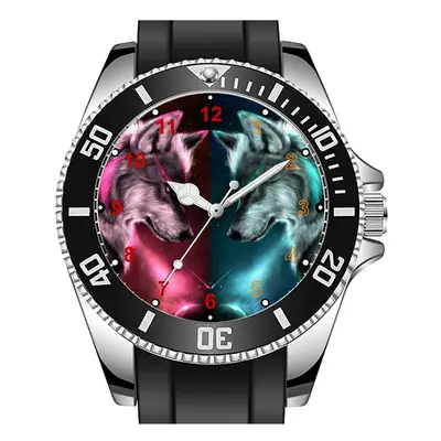 Gothic Wolf Vs Wolf Rare Collectible Unisex Sporty Watch UK FAST