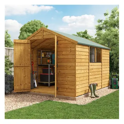 (10x8, Windowed) BillyOh Keeper Overlap Apex Shed