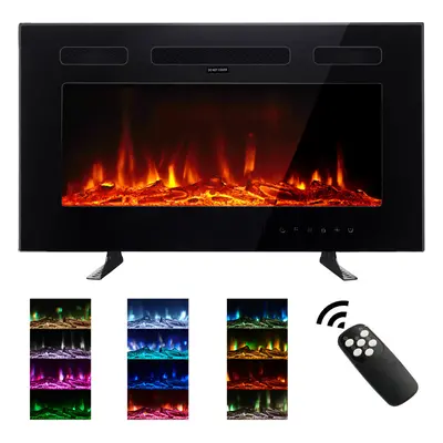 (76cm/30") Ultra-Thin Electric Fireplace Low Noise