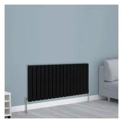 (600x1156mm Double, Black) NRG Horizontal Vertical Flat Panel Designer Radiator Central Heating 