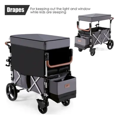 Twin Stroller Wagon Passenger Push Pull Stroller Wagon