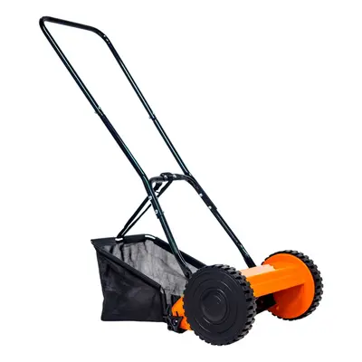 Hand Push Cylinder Lawn Mower Manual 30cm Width with Grass Collector eSkde