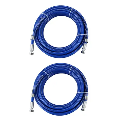 2pcs 15M Spray Hose Airless Paint Hose 1/4 Inch Airless Sprayer PSI High Pressure Fiber Pipe