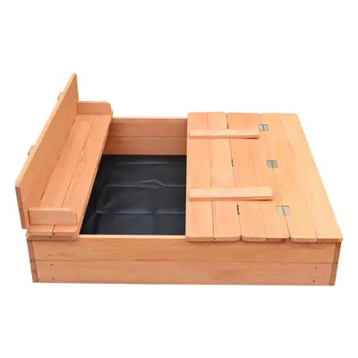 Liberty House Toys Kids Wooden Sand Pit with Seating and Cover