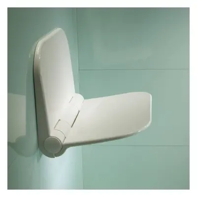 SHOWER SEAT BATHING AID WALL HUNG COMPACT WHITE PVC FOLD AWAY TYPE KG T