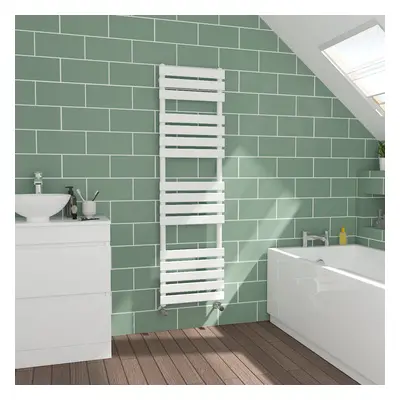 WarmeHaus Flat Panel White Towel Radiator Bathroom Heated Towel Rail 1600x450mm