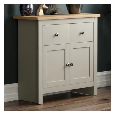 (Grey & Oak) Arlington Drawer Door Sideboard Cabinet Oak Top