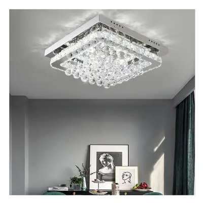 (Cool White) Modern Fancy LED Crystal Chandelier Ceiling Light Fixture